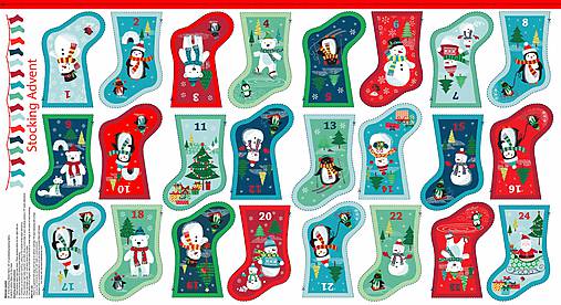 Textil - Vianočný adventný panel - 6724844_