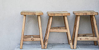 Nábytok - stolček, staré drevo tmavšie - 6725004_