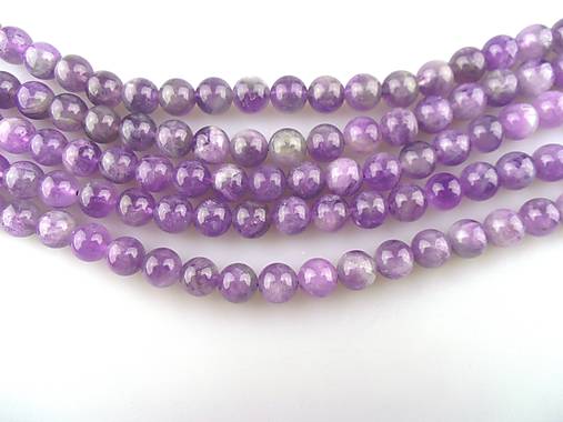 Minerály - ametyst svetlý 10mm - 6726211_