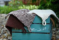 Úžitkový textil - Pletené chňapky - hnedé - 6726998_