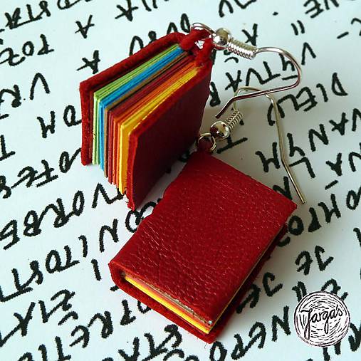 Náušnice - Dúhové mini knihy - 6731659_
