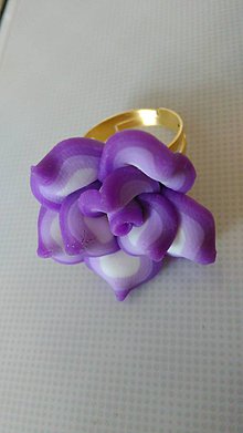 Prstene - Prsteň fialový kvet - 6730057_