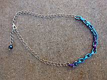 Náhrdelníky - tyrkysovo - fialový náhrdelník - 6730698_