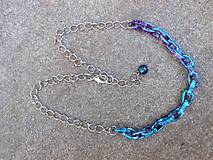 Náhrdelníky - tyrkysovo - fialový náhrdelník - 6730704_