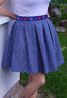 Sukne - Mini sukňa modrá - 6731073_