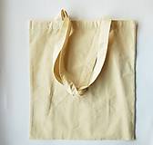 Polotovary - Bavlnená taška s dlhým uchom, pevná, 38x42 cm - 6745886_