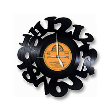 Hodiny - Vinylové hodiny Love Time - 6749680_