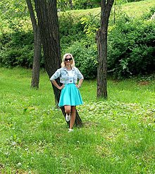 Sukne - Kruhová suknička z teplákoviny-tyrkysová - 6753509_