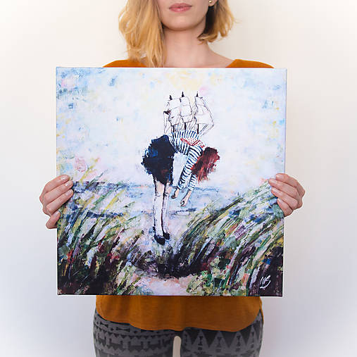 Obrazy - Odviata myšlienkami. 40x40, reprodukcia - 6754776_
