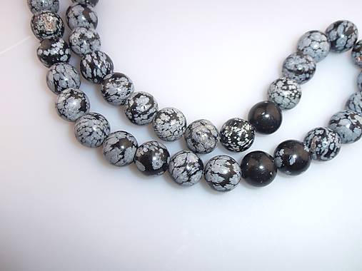 Minerály - obsidián vločkový 12mm - 6759124_