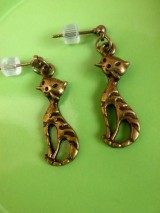 náušnice bronzové mačičky