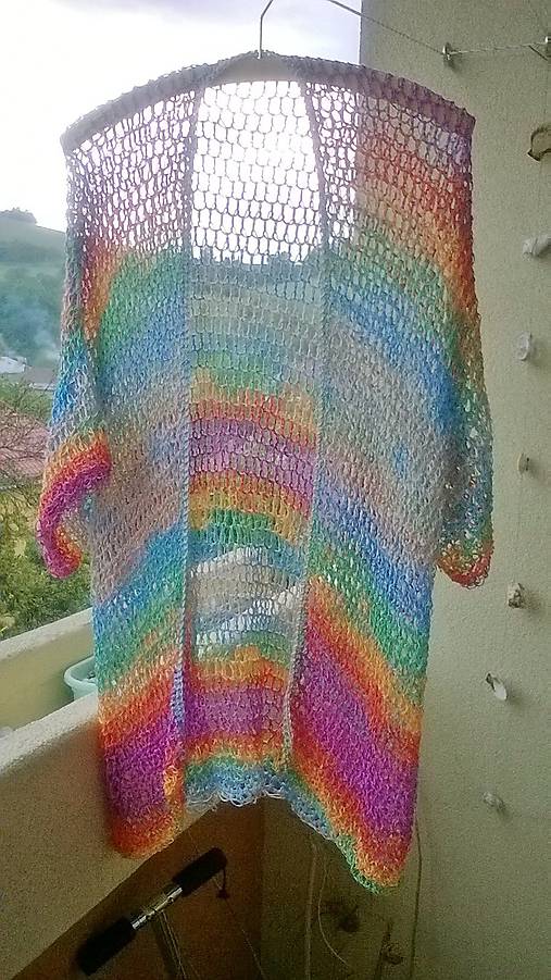 Svetre a kardigány -  Háčkované Boho KIMONO - 6761166_