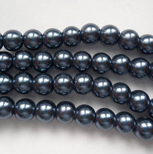 Voskované perly 6mm-30ks (fialovomodrá)