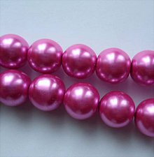 Korálky - Voskované perly 12mm-1ks (ružová) - 6765834_