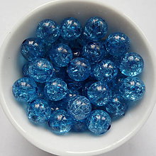 Korálky - Korálky KRAKL plast 8mm (modrá-10ks) - 6767214_