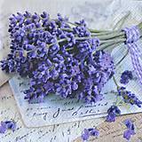 Papier - servítka Lavender Greetings - Levanduľový dopis - 6765213_