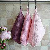 Úžitkový textil - Pletené chňapky - ružové - 6766803_