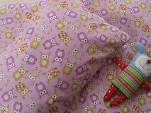 Detský textil - Sovičky bavlnené návliečky do postieľky francúzsky dizajn - 6781129_