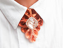 Náhrdelníky - Elegancia a la Chanel - škoricová de Luxe - 6787883_