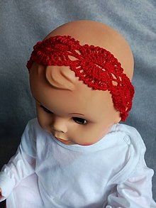 Ozdoby do vlasov - červená pre baby - 6791184_