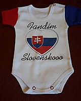 Detské oblečenie - body fandím slovensko.. - 6796244_