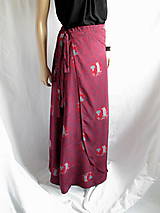  - Hodvábna dlhá sukňa s japonským vzorom -50% - 6794826_