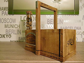 Nábytok - vintage drevená debnička (bednička) 2h - 6797086_