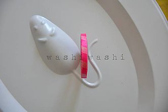 Papier - washi paska slim ruzovy pruh - 6804894_