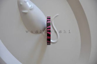 Papier - washi paska slim fialovo cierna zebra - 6804911_