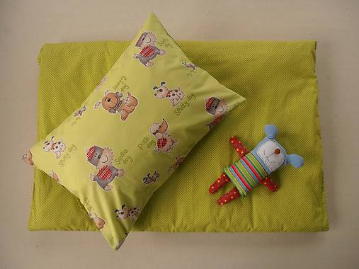 Detský textil - Obojstranné obliečky bavlnené 100 x 140 / 40 x 60 cm Psíčkovia a bodky - 6810572_
