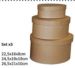 Polotovary - Papierová krabica Ovál 25x20x10 cm - 6809610_
