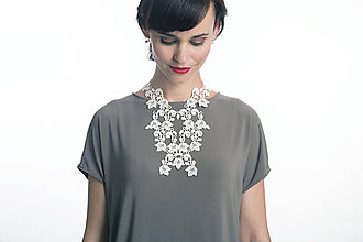 Náhrdelníky - krajkový náhrdelník WATERFALL neckLACE - 6810805_