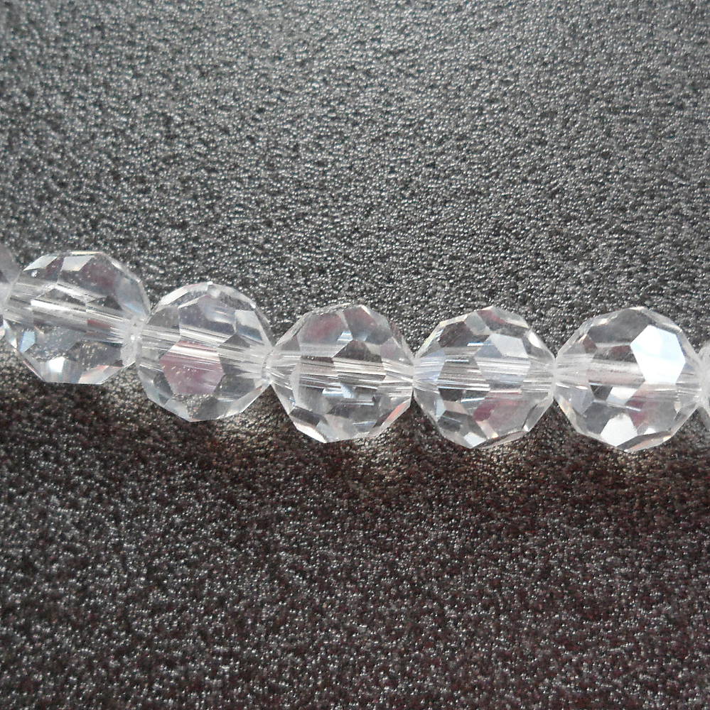 Sklenené brús.korálky DISCO 10mm-1ks (32 krystal)