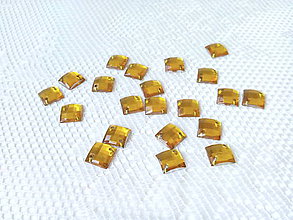 Galantéria - Našívacie kamienky 8 mm - zlaté - 6817815_