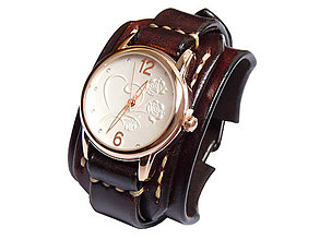 Náramky - Dámske vintage hodinky tmavohnedé - 6820826_