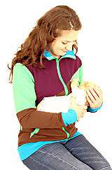 Oblečenie na dojčenie - 4v1 MIKINA - dojčiacia, tehotenská, nosiacia a normal - 6829352_