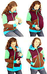 Oblečenie na dojčenie - 4v1 MIKINA - dojčiacia, tehotenská, nosiacia a normal - 6829354_