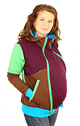 Oblečenie na dojčenie - 4v1 MIKINA - dojčiacia, tehotenská, nosiacia a normal - 6829356_