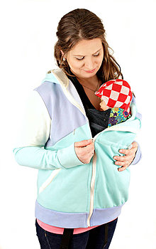 Oblečenie na dojčenie - 4v1 MIKINA - dojčiacia, tehotenská, nosiacia a normal - 6829314_