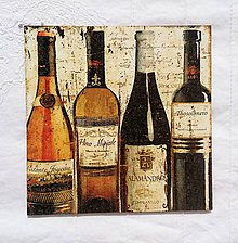 Dekorácie - Obrázok "Vínové fľaše" - 6831859_
