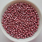Korálky - Rokajl 2mm metalický-20g (pink) - 6839296_