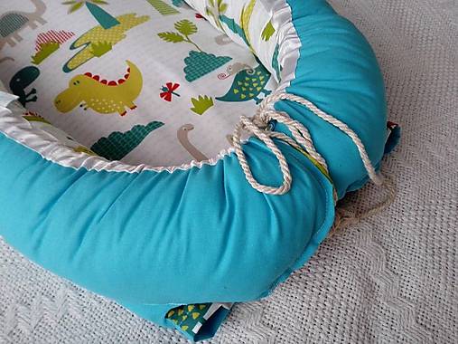 Hniezdo pre bábätká - dino/tyrkys