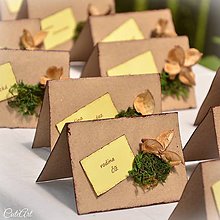 Darčeky pre svadobčanov - Svadba v lese - menovky pre svadobčanov - 6841115_