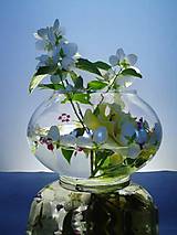 Dekorácie - váza - plochá koule-50% sleva - 6849358_
