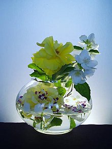 Dekorácie - váza - plochá koule-50% sleva - 6849357_