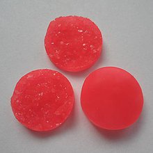 Komponenty - Kabošon plast 18mm-1ks (červená) - 6847280_