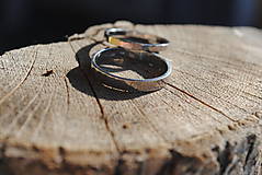 Prstene - Obrúčky tepané úzke - 6850176_