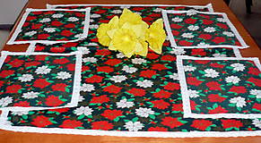 Úžitkový textil - Obrus vianočný pestrofarebný - 6856372_