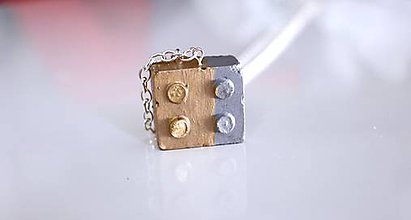 Náhrdelníky - Betónová kocka náhrdelník - 6857512_