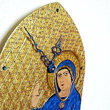 Hodiny - Ručne maľované hodiny - Panna Mária Trnavská - 6866350_